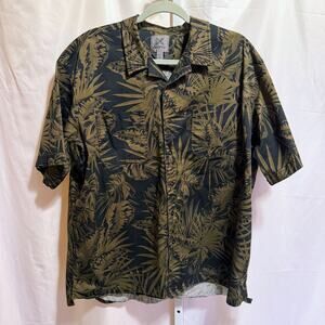 Vertx Men’s 2XL Tactical Hawaiian Shirt Snap Front Fern Print Short Sleeve